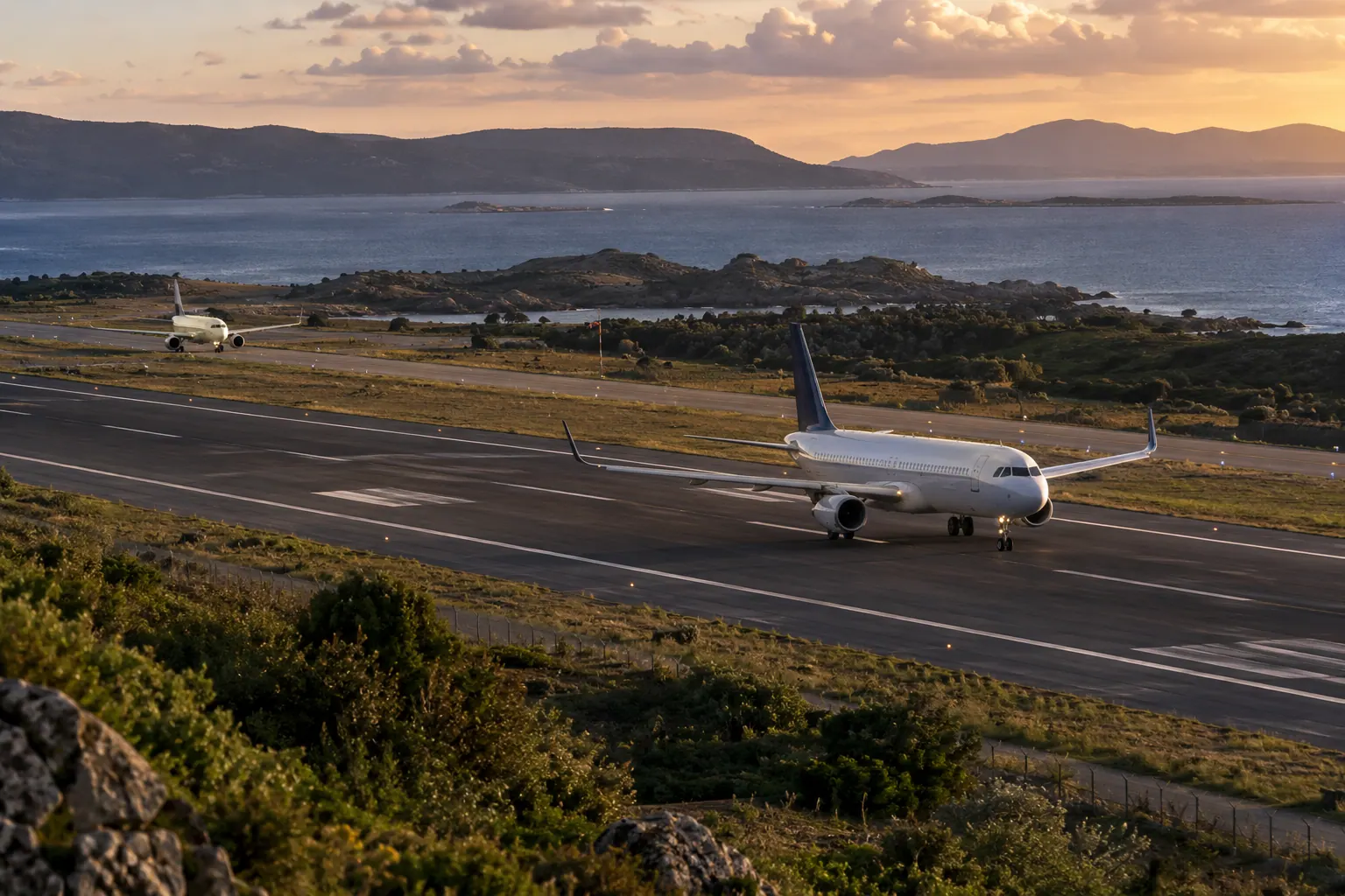 Capacidad de pista: por qué un aeropuerto no puede añadir vuelos sin más · Ilustración editorial generada por IA